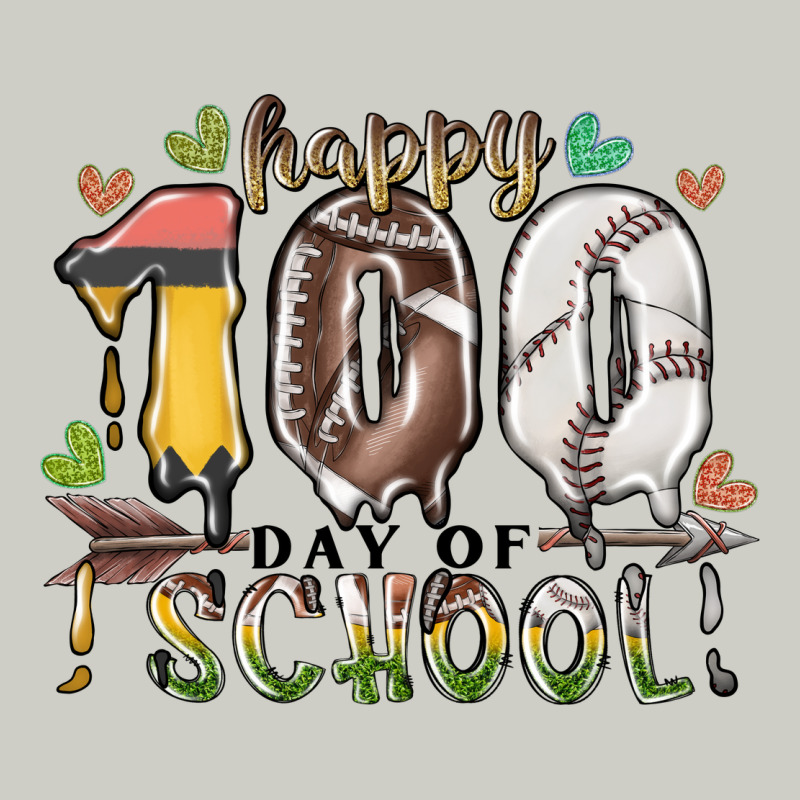 Happy 100 Day Of School American Football Baseball Heavyweight Hoodie by RacoonDesign | Teevron
