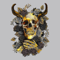 Bull Human Skull With Gold Roses Classic Tee | Teevron