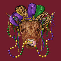 Highland Cow With Mardi Gras Hat Zipper Hoodie | Teevron