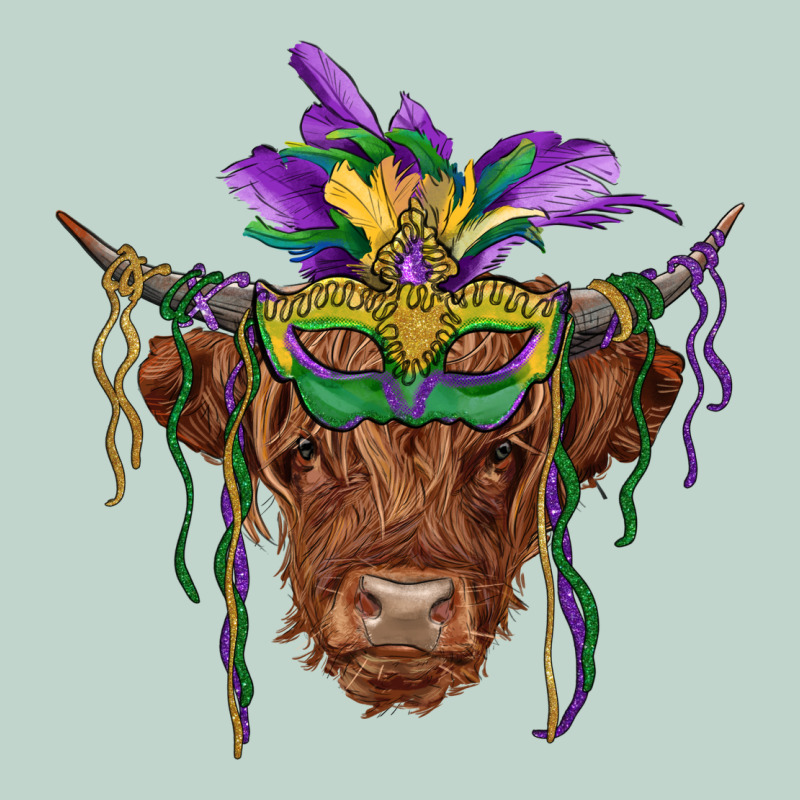 Mardi Gras Mask Highland Cow Zipper Hoodie by RanaPortraitStore | Teevron
