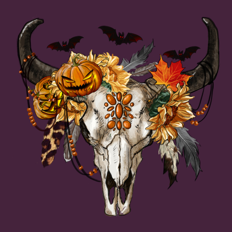 Halloween Bull Skull Long Sleeve Tee by RanaPortraitStore | Teevron
