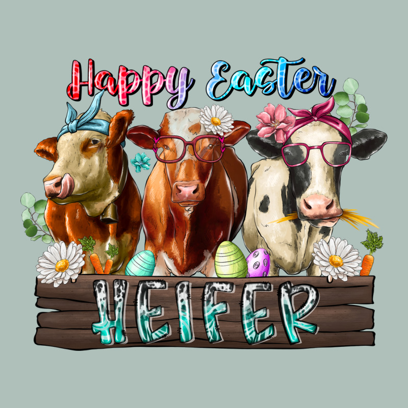 Happy Easter Heifer Heavyweight Hoodie by RacoonDesign | Teevron