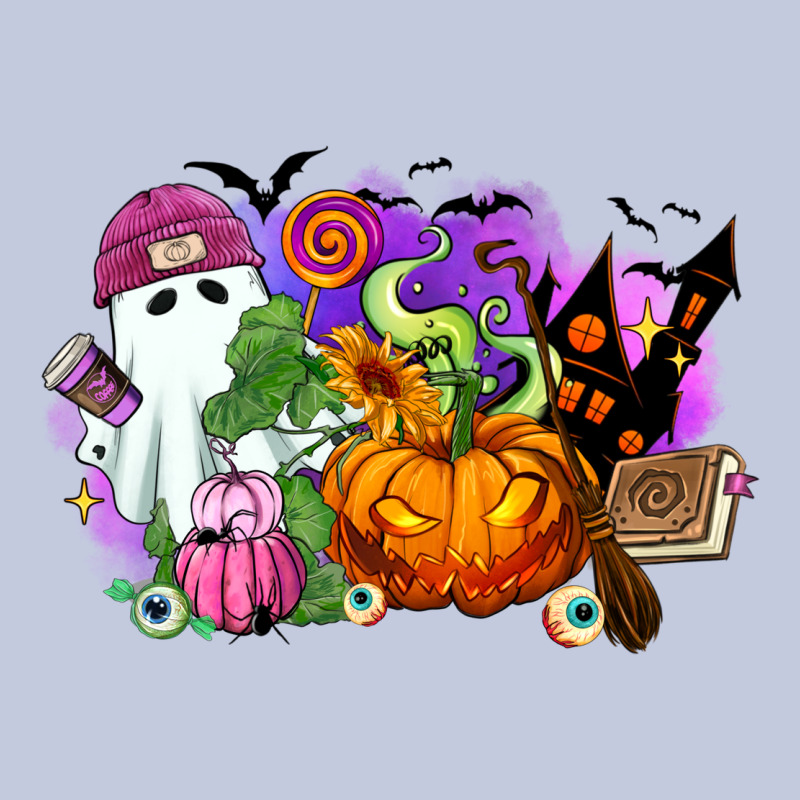 Halloween Ghost And Jack O Lantern Long Sleeve Tee by RanaPortraitStore | Teevron