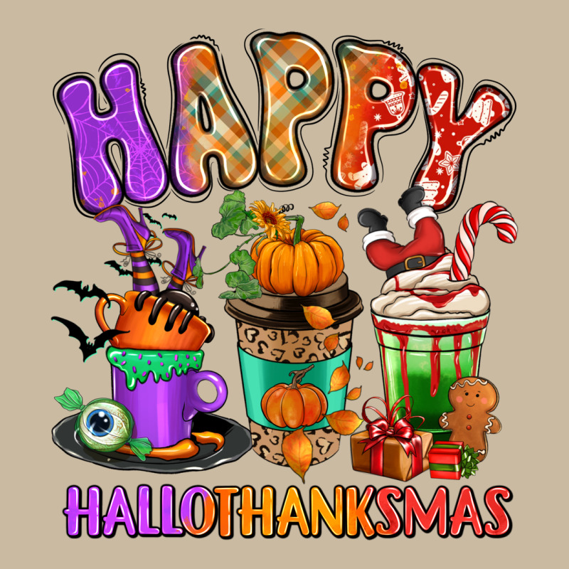 Happy Hallothanksmas Coffee Cups Long Sleeve Tee by RanaPortraitStore | Teevron