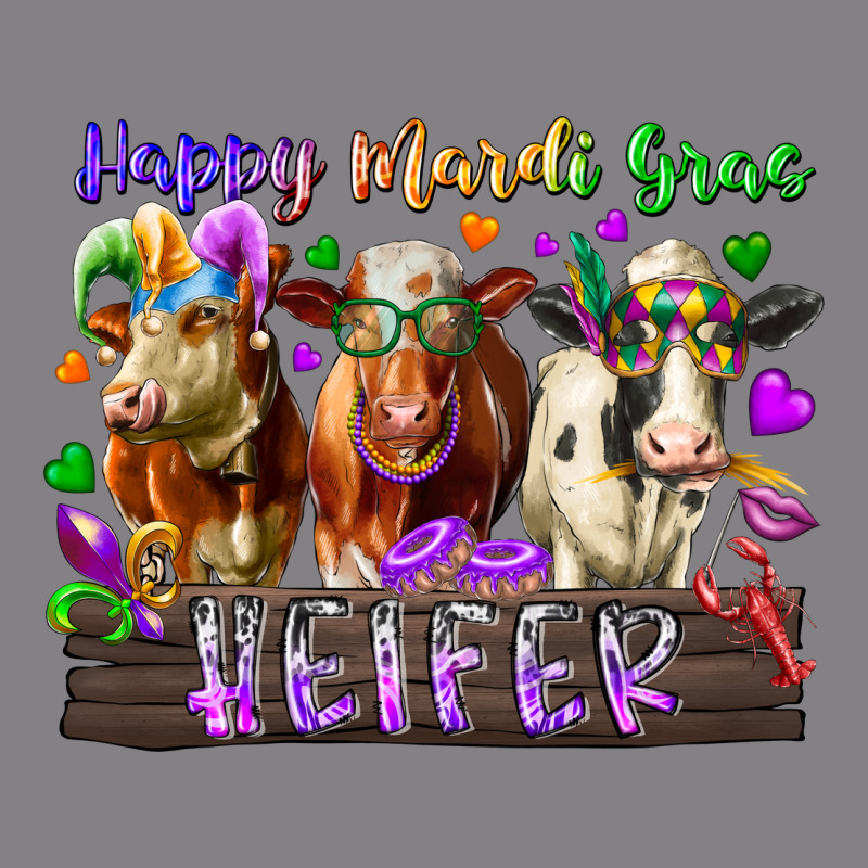 Happy Mardi Gras Heifer Heavyweight Hoodie by RacoonDesign | Teevron