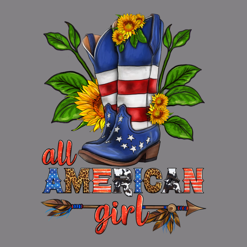 All American Girl Cowboy Boot With Sunflower Heavyweight Hoodie by HRA Design Shop | Teevron