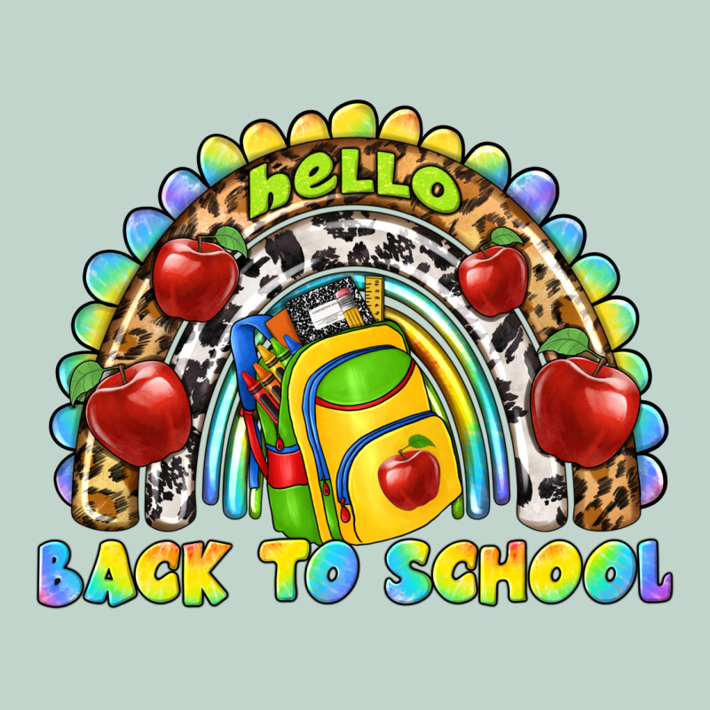 Hello Back To School Rainbow Zipper Hoodie by texasbilliewilder | Teevron