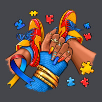 Autism Afro Girl Sneakers Long Sleeve Tee | Teevron