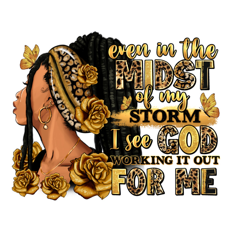 Even In The Midst Of My Storm Afro Woman Long Sleeve Tee by RanaPortraitStore | Teevron