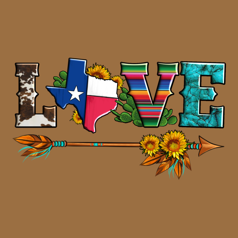 Love Texas Serape Cowhide Cactus And Sunflowers Vintage Tee by Artiststas | Teevron