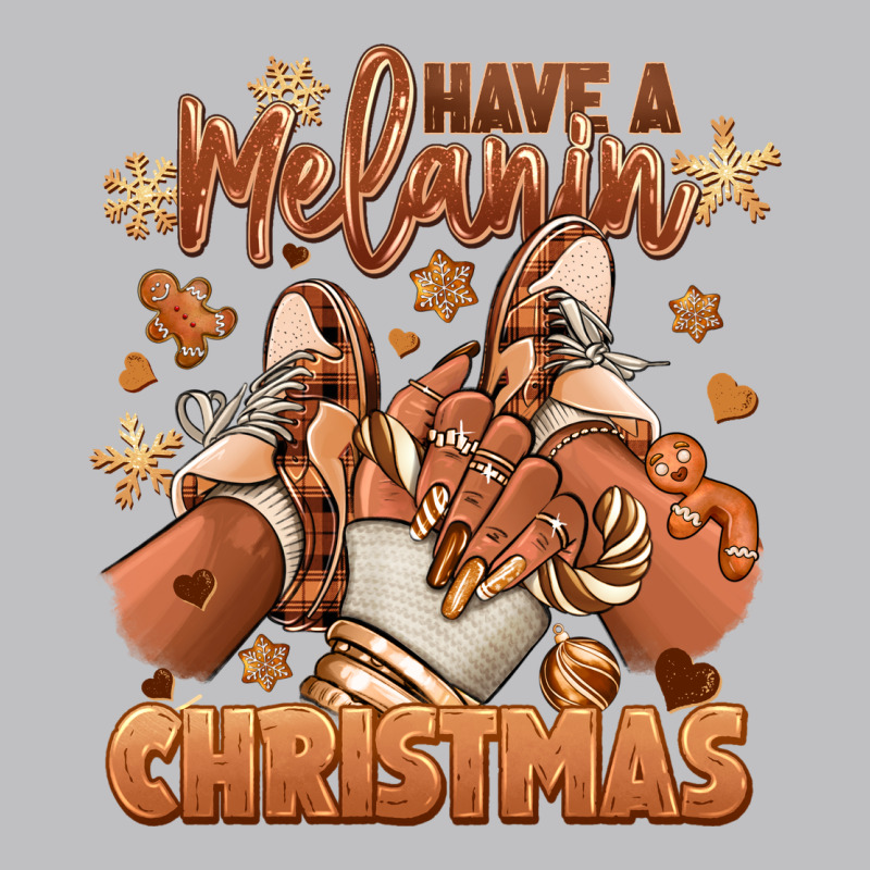 Have A Melanin Christmas Black Girl Sneakers Long Sleeve Tee by RanaPortraitStore | Teevron
