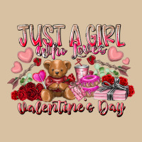 Just  Girl Who Loves Valentines Day Heavyweight Hoodie | Teevron