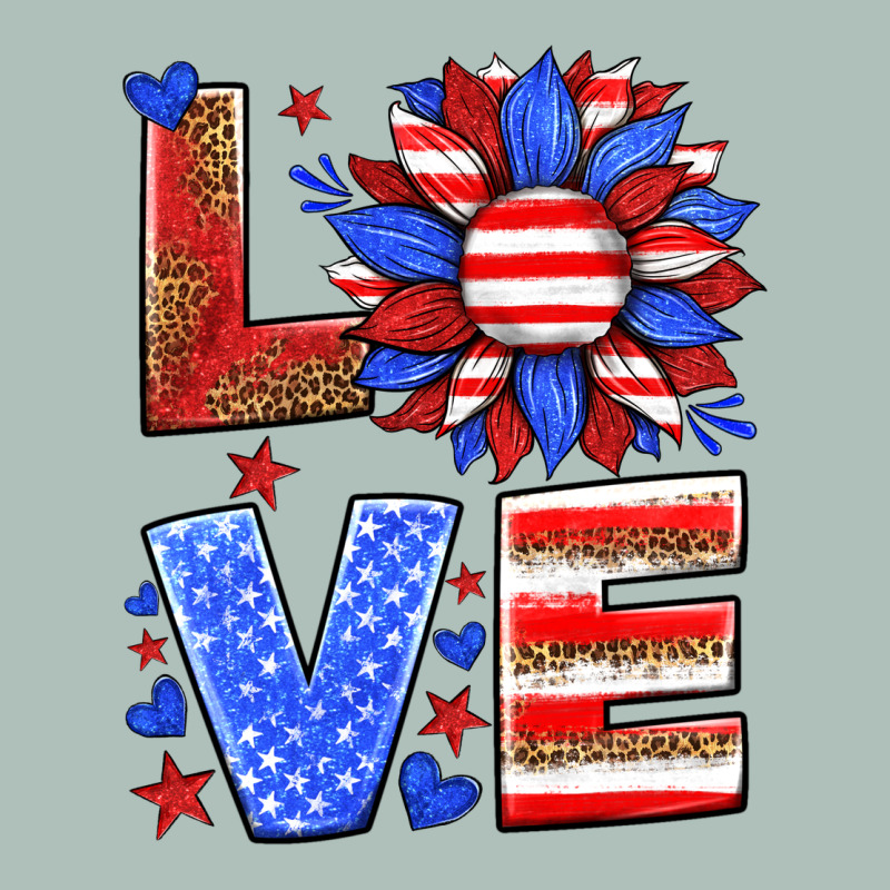 Love America Sunflower Heavyweight Hoodie by HRA Design Shop | Teevron