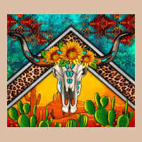Western Sunflowers Longhorn Bull Skull Urban Heavy Tee | Teevron