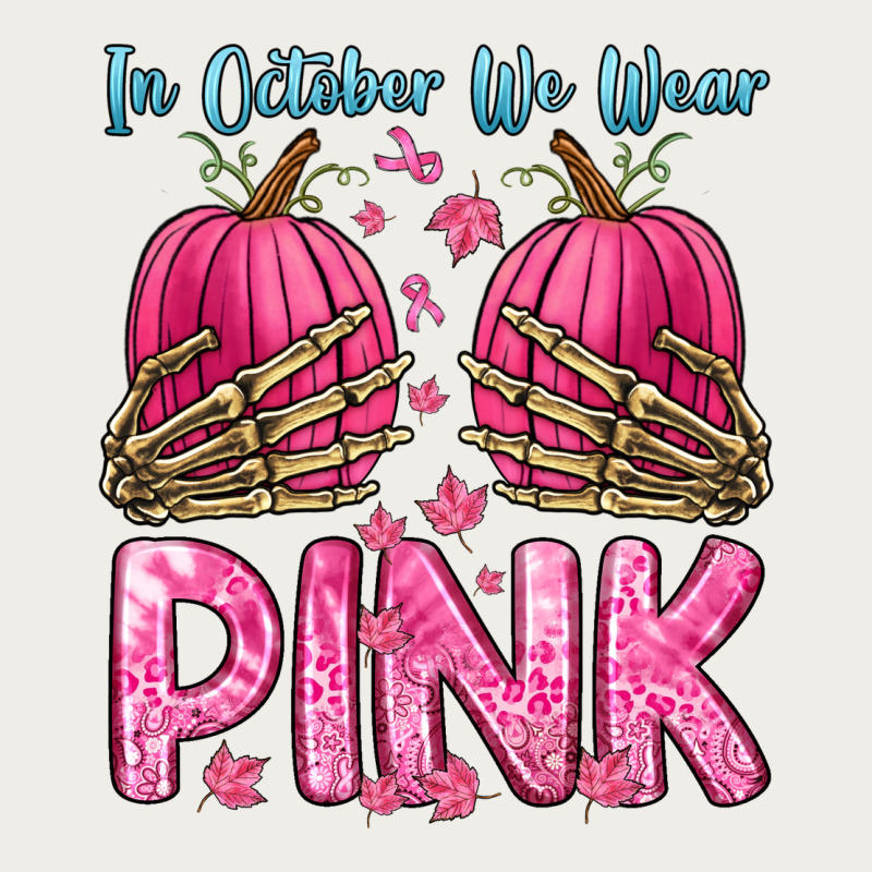 In October We Wear Pink Zipper Hoodie by Zillion Design Studio | Teevron