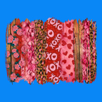 Valentine's Day Xoxo Brushstroke Zipper Hoodie | Teevron