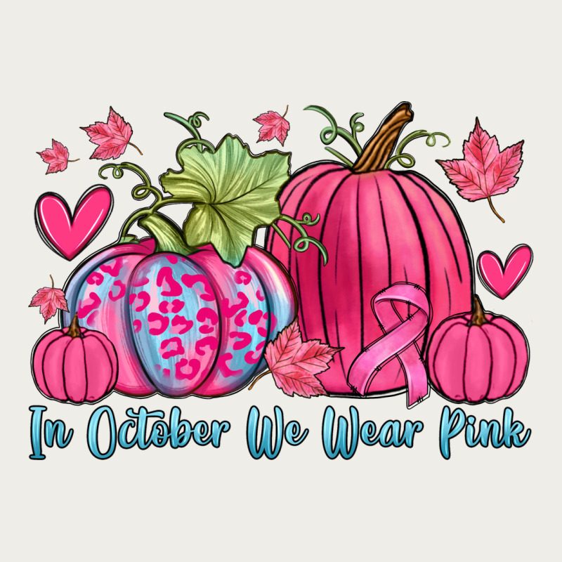 In October We Wear Pink Zipper Hoodie by Zillion Design Studio | Teevron