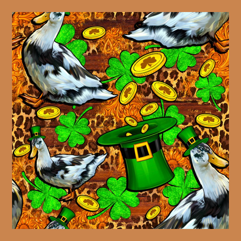 St Patricks  Duck With Leprechaun Hat  Seamless Heavyweight Hoodie by FaDigitalArtStudio | Teevron