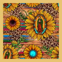 Our Lady Of Guadalupe Sunflower  Seamless Pattern Premium Sweatshirt | Teevron