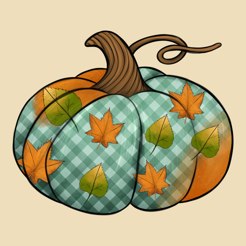 Blue Plaid Autumn Pumpkin Premium Hoodie by Jasminsmagicworld | Teevron
