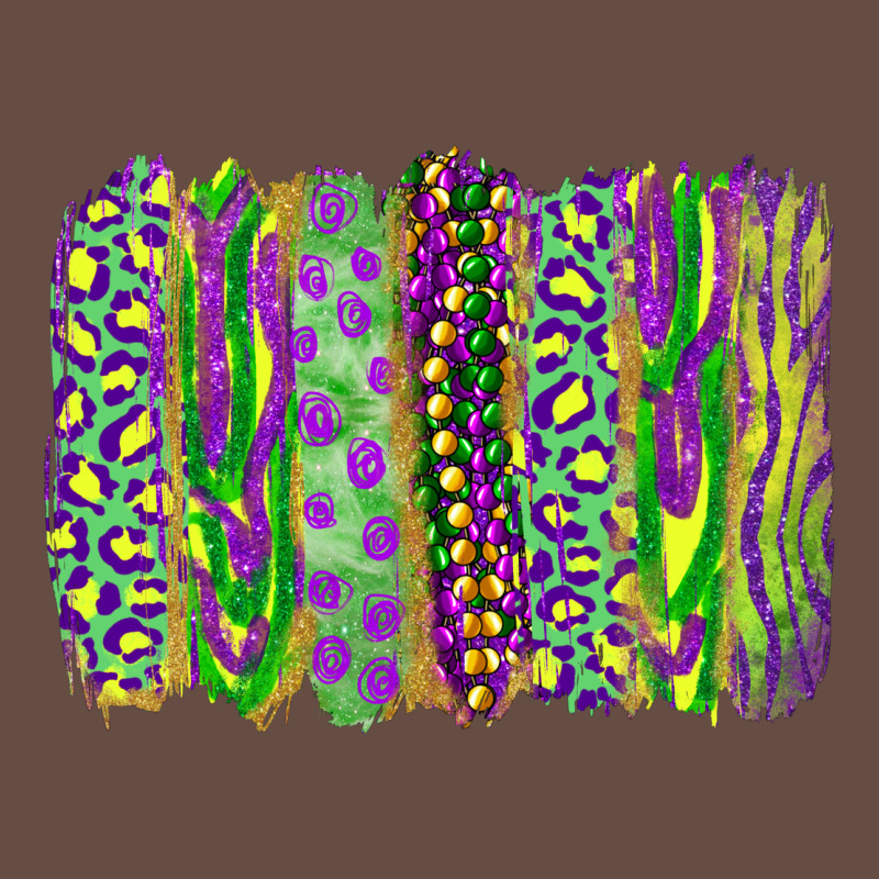Mardi Gras Leopard Beads Brushstrokes Long Sleeve Tee by RanaPortraitStore | Teevron