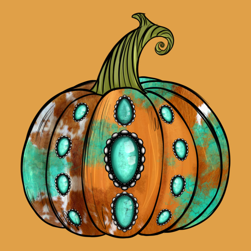 Western Cowhide Turquoise Pumpkin Premium Hoodie by Jasminsmagicworld | Teevron