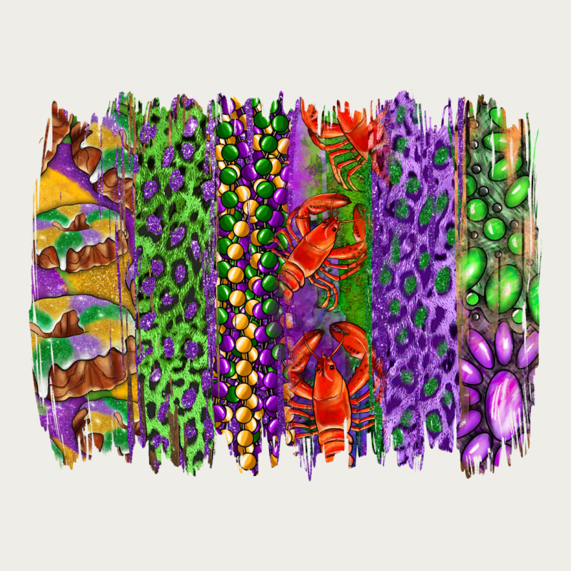 Mardi Gras Brush Strokes King Cake And Craw Fish Zipper Hoodie by RanaPortraitStore | Teevron