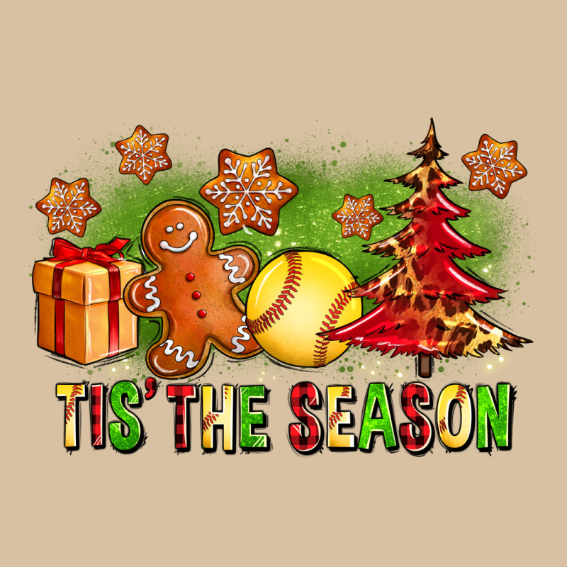 Tis The Season Christmas With Softball And Gingerbread Man Heavyweight Hoodie by FaDigitalArtStudio | Teevron