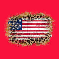 America Leopard Glitter Flag Classic Tee | Teevron