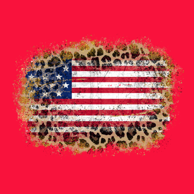 America Leopard Glitter Flag Classic Tee by Zillion Design Studio | Teevron