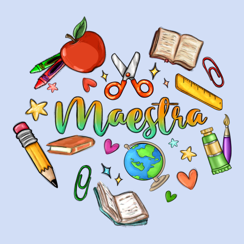 Maestra Teacher Heart Doodle Urban Hoodie by MaliasSmallBusiness | Teevron