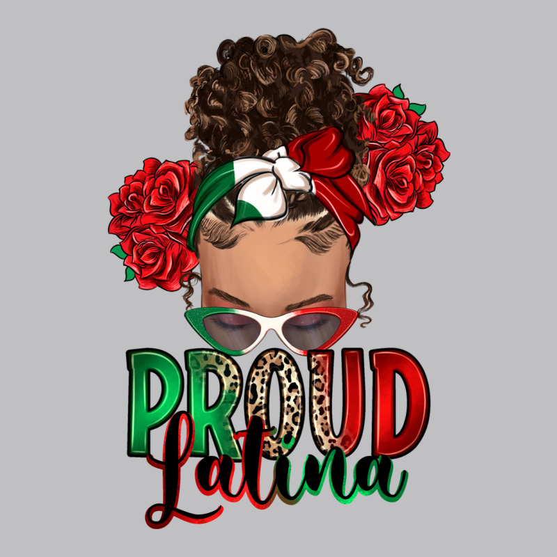 Proud Latina Messy Bun Long Sleeve Tee by RanaPortraitStore | Teevron