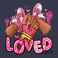 Loved Valentine's Day Afro Girl Sneakers Long Sleeve Tee | Teevron