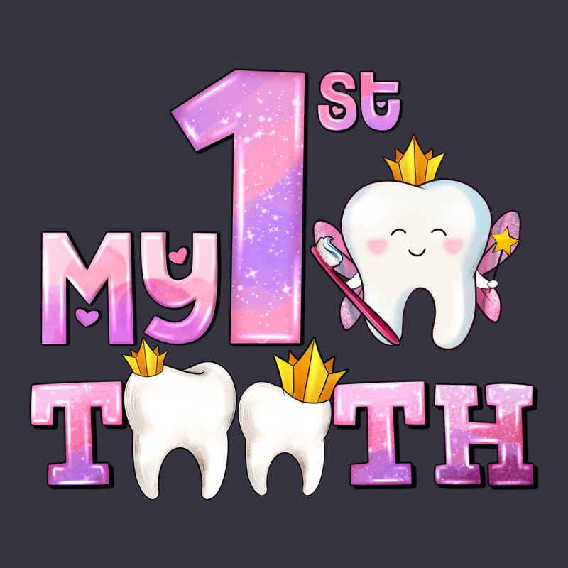 My First Tooth With Teeth For Girls Vintage Hoodie by AdoDesignShop | Teevron