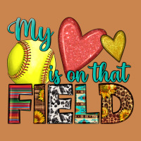 My Heart Is On That Field Softball Heavyweight Hoodie | Teevron