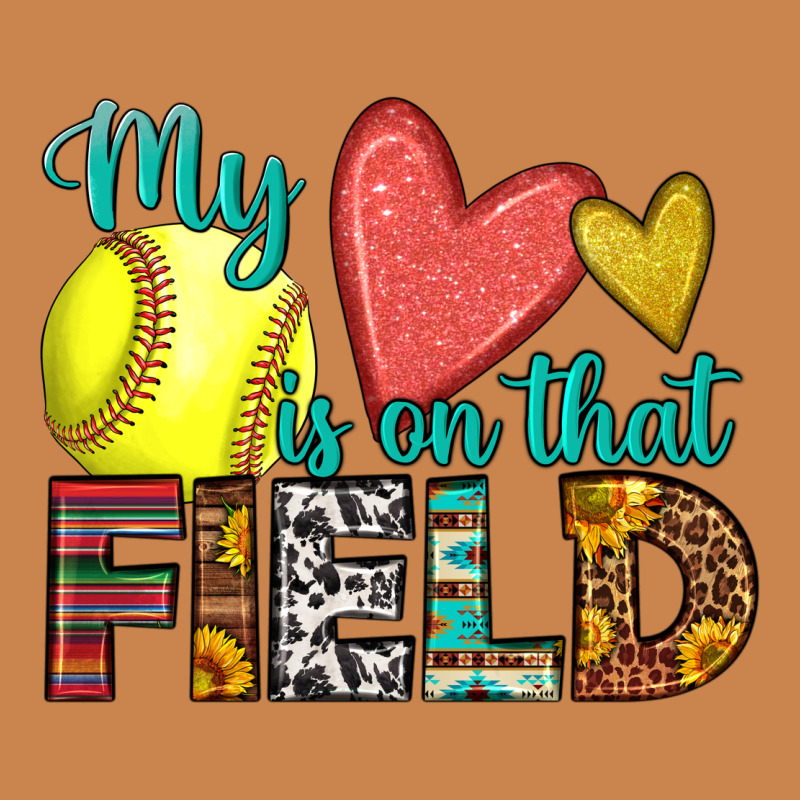 My Heart Is On That Field Softball Heavyweight Hoodie by HRA Design Shop | Teevron