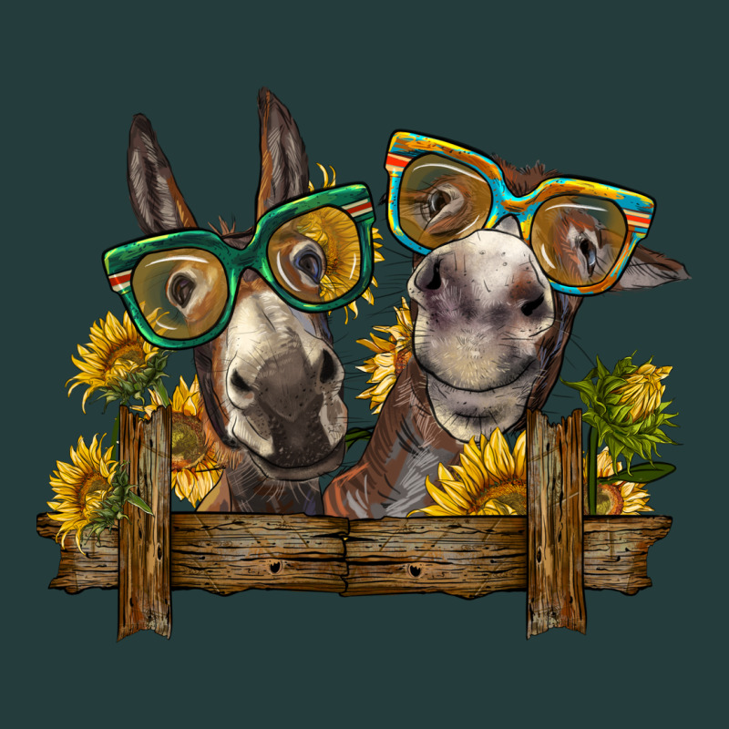 2 Donkeys With Sunflowers Classic Tee by BarkalooDesign | Teevron