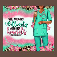 She Works Willingly With Her Hands Afro Nurse Long Sleeve Tee | Teevron