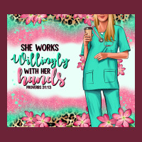 She Works Willingly With Her Hands Blonde Nurse Long Sleeve Tee | Teevron