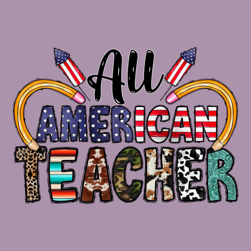All American Teacher Heavyweight Hoodie by CowhideDigitalArt | Teevron