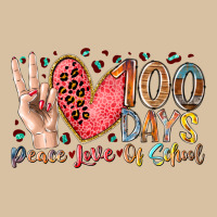 Peace Love 100 Days Of School Heavyweight Hoodie | Teevron