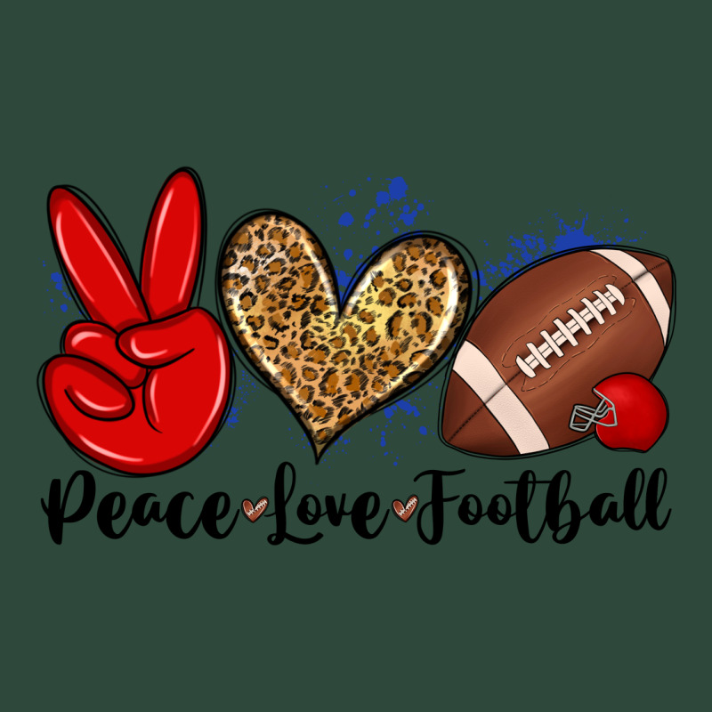 Peace Love Football Zipper Hoodie by Zillion Design Studio | Teevron
