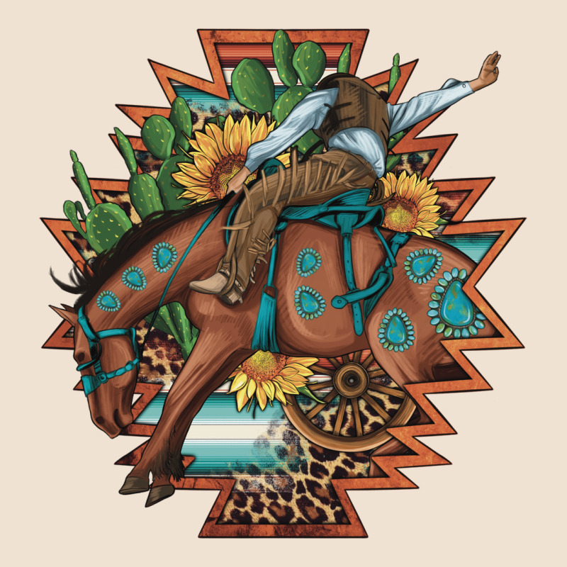 Bucking Bronco Aztec Shape Background Urban Heavy Tee by Artiststas | Teevron