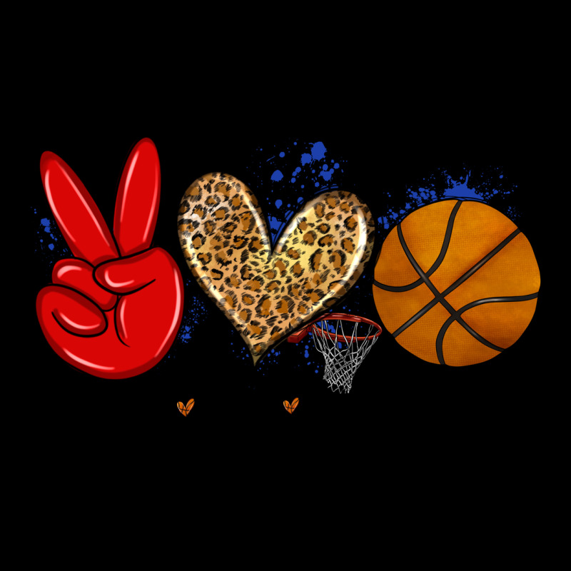 Peace Love Basketball Zipper Hoodie by Zillion Design Studio | Teevron