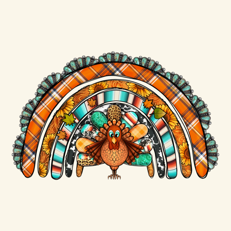 Turquoise Thanksgiving Turkey Rainbow Premium Hoodie by Jasminsmagicworld | Teevron