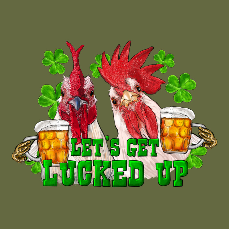 St. Patricks Day Roosters Lets Get Lucked Up Long Sleeve Tee by RanaPortraitStore | Teevron