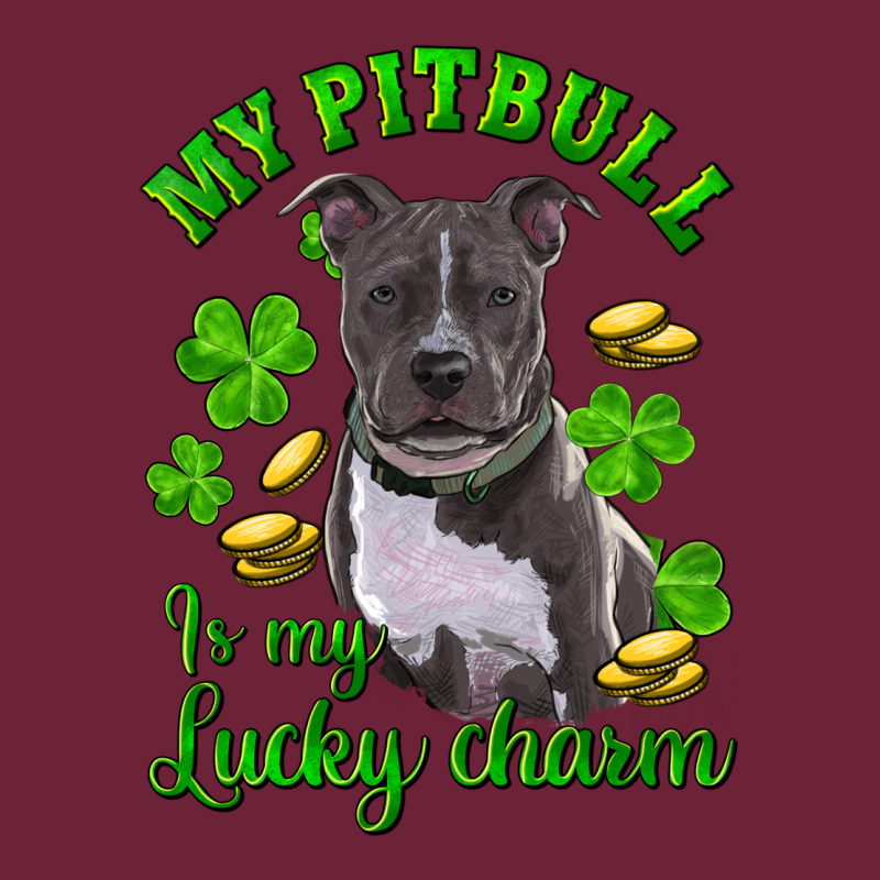 St Patricks Day My Pitbuli My Lucky Charm Long Sleeve Tee by RanaPortraitStore | Teevron