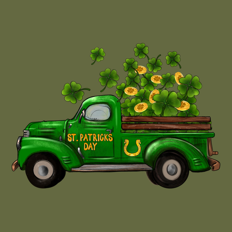 St Patricks Truck Shamrock Horseshoe Gold Long Sleeve Tee by RanaPortraitStore | Teevron