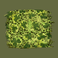 St Patricks Day Shamrock Leopard Background Long Sleeve Tee | Teevron