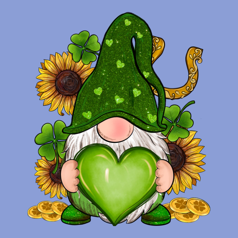 St Patricks Day Shamrock Sunflowers Gnomes Long Sleeve Tee by RanaPortraitStore | Teevron